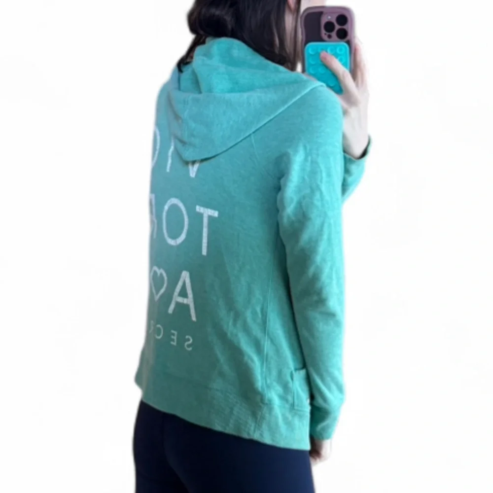 Victoria's Secret Teal Zip-Up Hoodie - Picture 5 of 6
